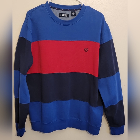 CHAPS Men's Crewneck Colorblock Sweatshirt - Picture 1 of 5